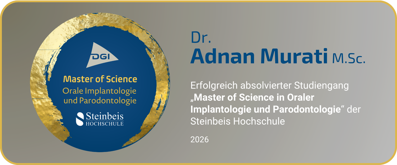 Murati Master of Science Implantologie